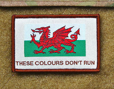 Cymru Wales THESE COLOURS DON'T RUN Morale Patch