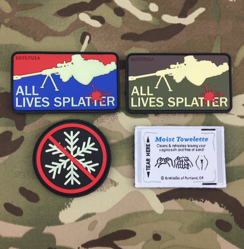 ALL LIVES SPLATTER 3D PVC Morale Patch Set