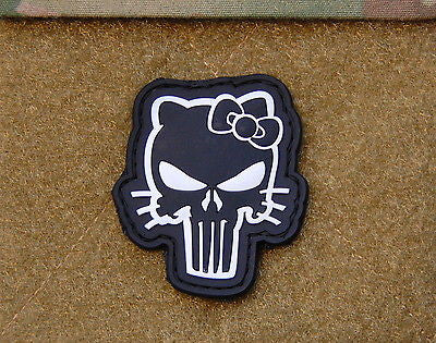 Hello Kitty Punisher 3D PVC Morale Patch – BritKitUSA