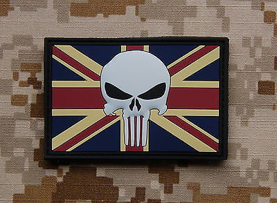 UK Punisher Flag 3D PVC Morale Patch