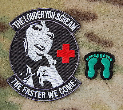 Toppa Tattica In PVC 'Louder You Scream Faster We Come' – Medic – Dimensioni 6x7,5 Cm, Con Velcro, Per Equipaggiamento Militare. - 2