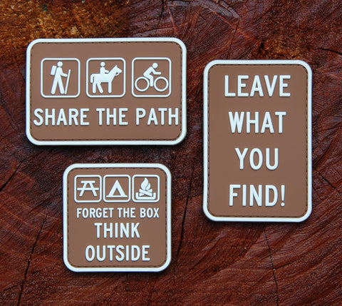 Leave What You Find Campground Sign 3D PVC Morale Patch