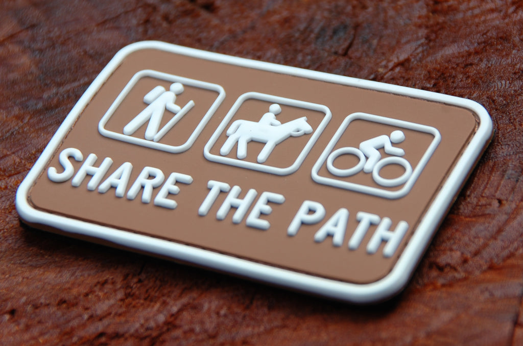 Share The Path Campground Sign 3D PVC Morale Patch