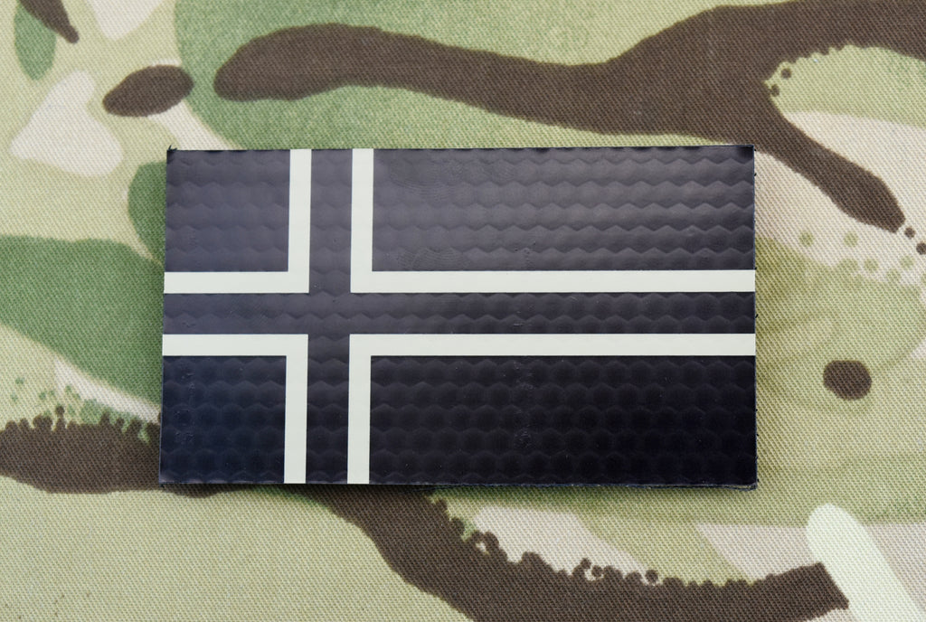 Infrared Norway Flag Patch Set; Standard & Mini