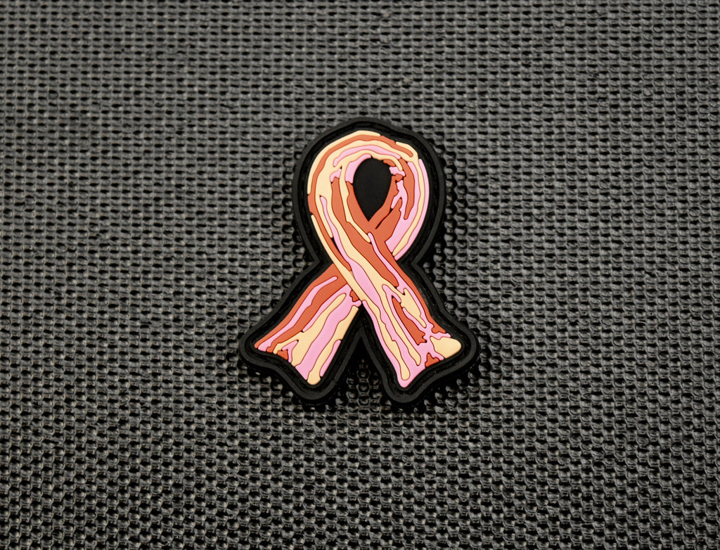 Bacon Awareness Ribbon 3D PVC Morale Patch