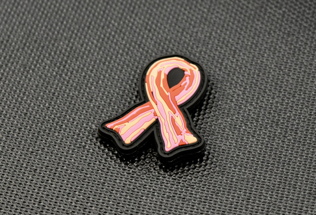Bacon Awareness Ribbon 3D PVC Morale Patch