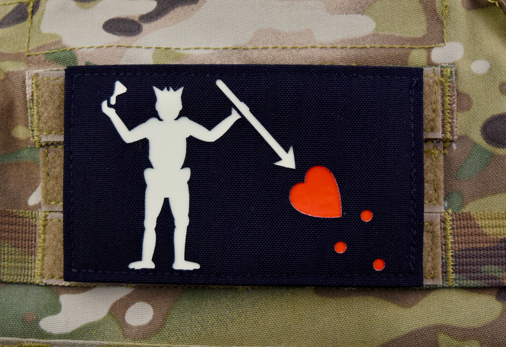 Large Blackbeard Luminescent Laser Cut Morale Patch