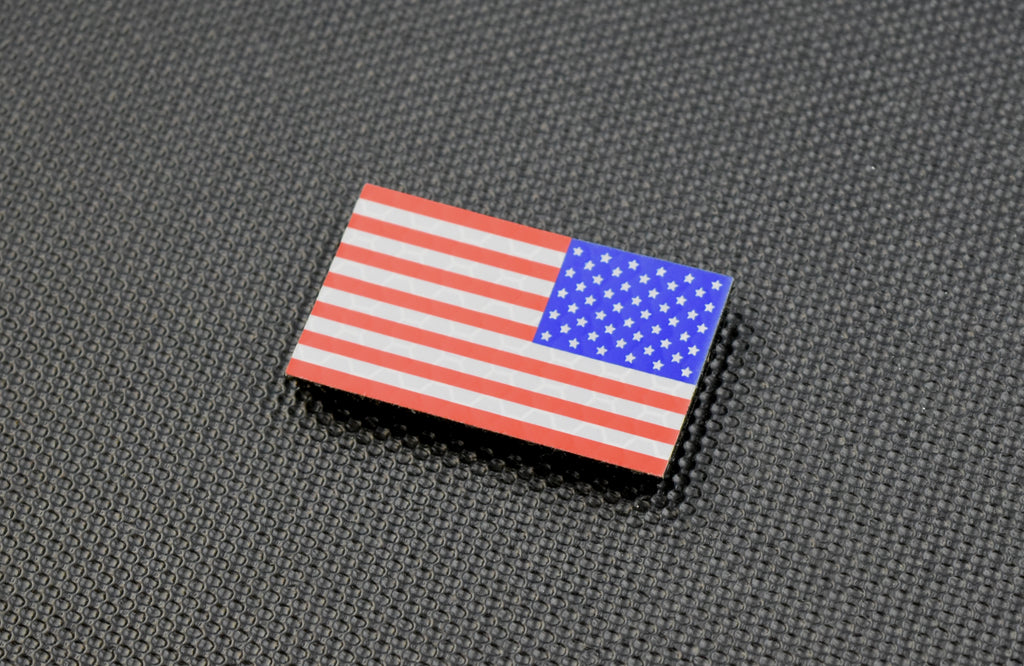 2" x 1.2" Mini-Small SOLAS Reflective US Flag Patch