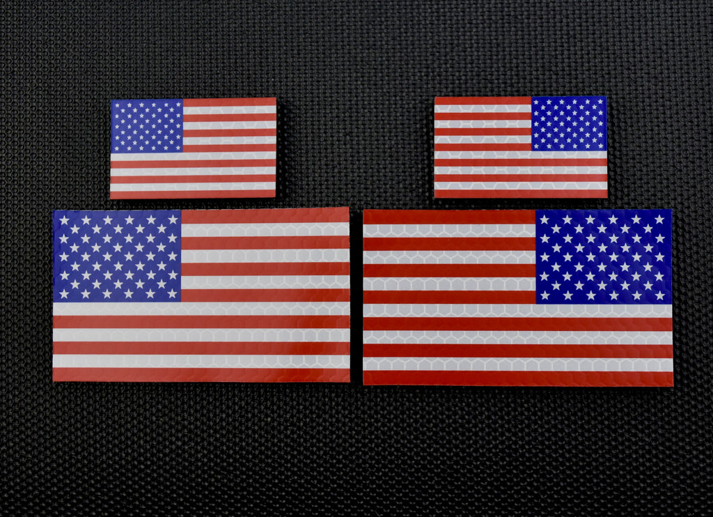 SOLAS Reflective US Flag Standard & Mini Full Patch Set