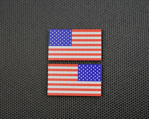 Infrared Printed Multicam IR US Flag Patch Set