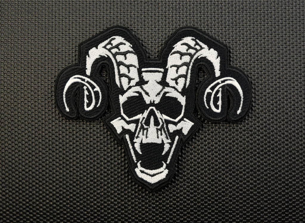 Premium Embroidered Skulltanic Ram Morale Patch
