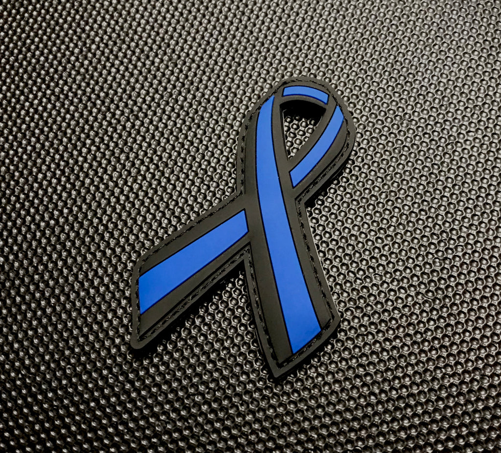 Thin Blue Line Ribbon PVC Morale Patch