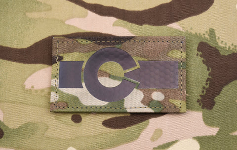 Large Infrared Multicam IR US Flag Patch 5" x 3" - Merrowed Border