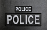 Reflective POLICE Patch Set - Black & Grey