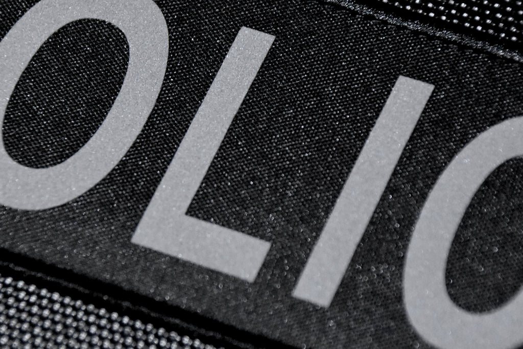 Reflective POLICE Nametape Patch - Black & Grey