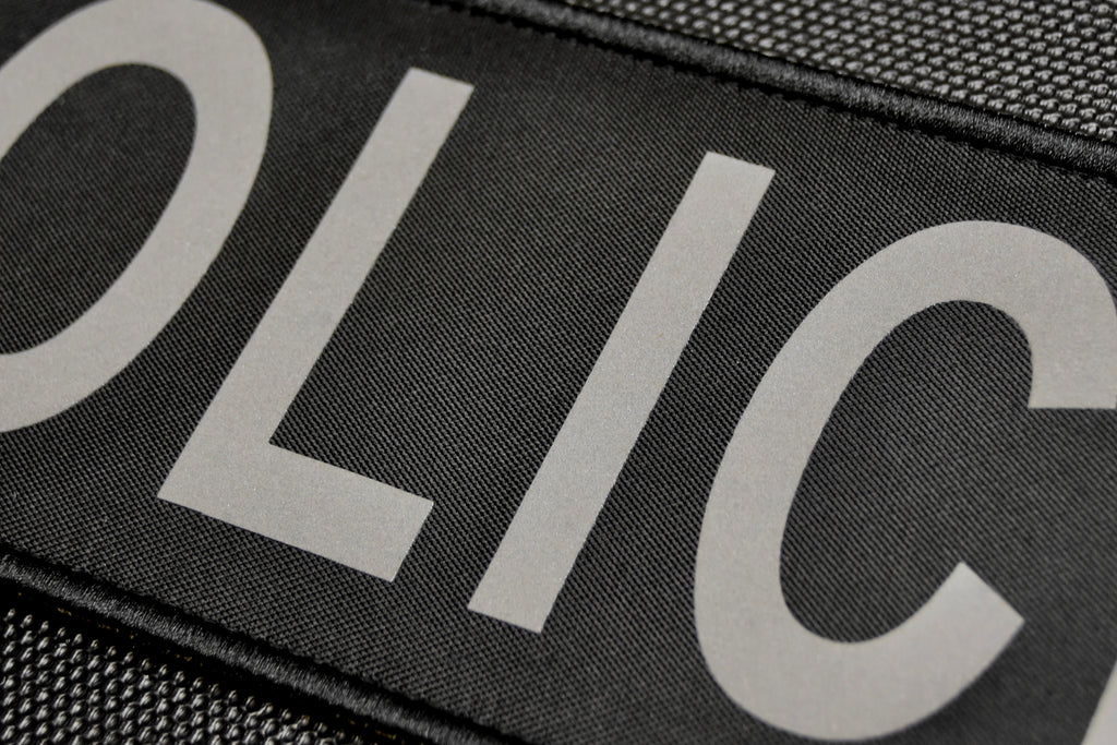 Reflective POLICE Patch Set - Black & Grey – BritKitUSA