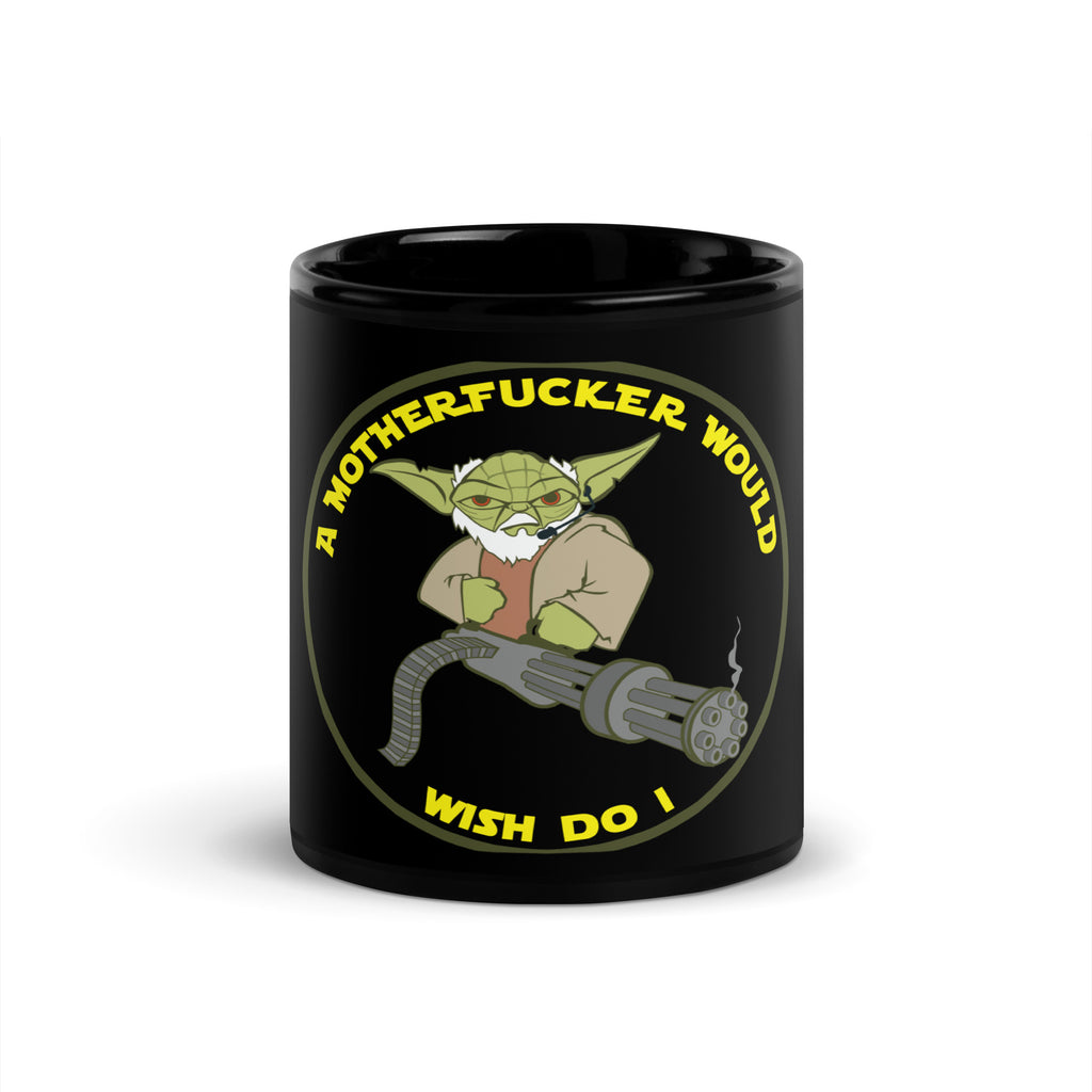 Tactical Yoda Black Glossy Mug