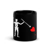 Blackbeard Pirate Flag Black Glossy Mug