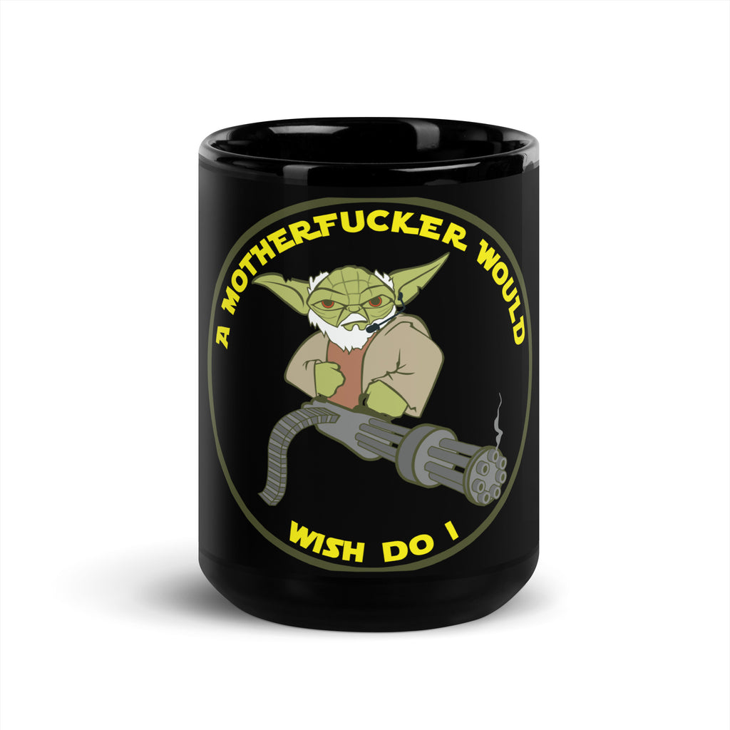 Tactical Yoda Black Glossy Mug