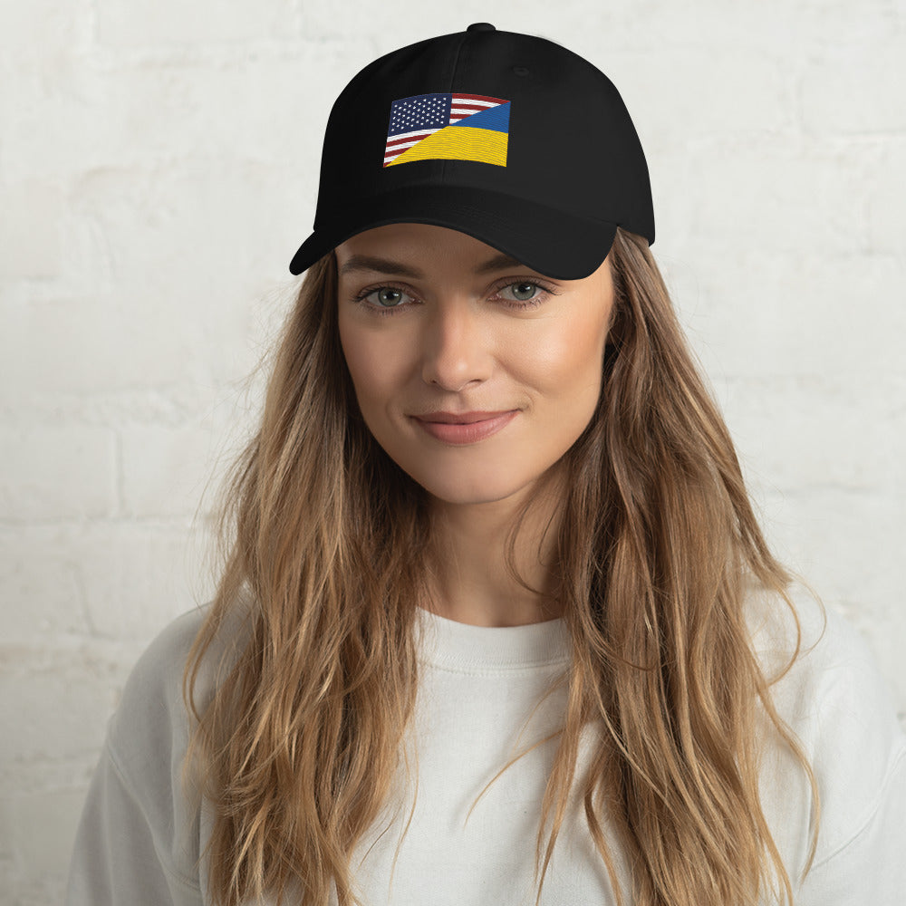 USA / Ukraine Friendship Flag Dad hat