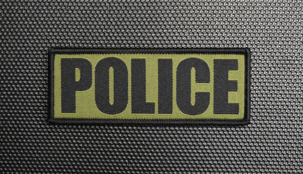 Woven POLICE Patch Set - OD& Black