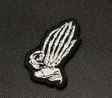 Premium Embroidered Praying Bone Hands Morale Patch