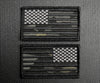 Multicam Black US Flag Embroidered Patch Set