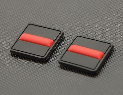 Thin Red Line 3D PVC Ranger Eye Patch Set Firefighter EMT Rescue Velcro