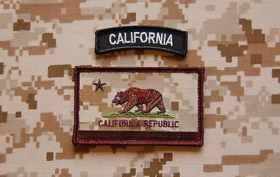 AOR1 California State Flag Patch & BW Tab Set