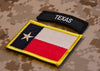 Texas State Flag / B & W  Texas Tab Patch Set