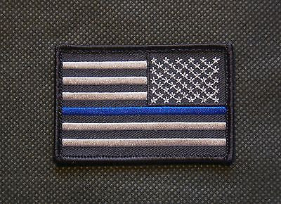 Infrared Thin Blue Line US Flag Patch