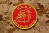 USMC Don't Tread On Me Morale Patch - Red & Gold