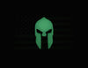US Spartan Helmet Flag PVC GITD Morale Patch - Woodland