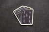 AK47 Playing Cards Woven Morale Patch - Tan On Black