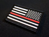 Thin Red Line Reverse United States Flag Patch - Velcro