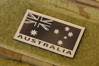 Infrared Mini Australian Flag Patch - Tan & Black