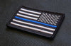 Thin Blue Line Reverse United States Flag Patch - Velcro