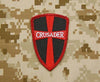 Crusader Cross Shield Morale Patch - Black & Red