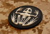 Frog Skeleton 3D PVC Morale Patch - Black & White Version