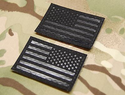 Infrared Blackout US Flag Patch Set