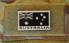 Infrared Mini Australian Flag Patch - Tan & Black
