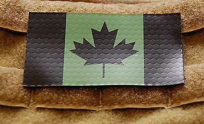 Infrared Canadian Flag Patch Set - Green & Black
