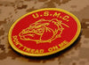 USMC Don't Tread On Me Morale Patch - Red & Gold