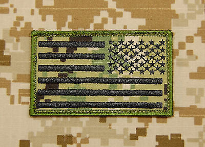 NWU Type III US Coast Guard Ensign Flag & Reverse US Flag Uniform Patch Set