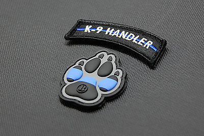 K9 Thin Blue Line Police Dog Handler Patch Set