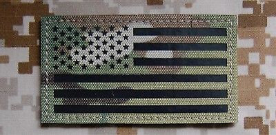 Mini Infrared US Flag Patch - Tan & Black