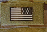 Mini US IR Flag Patch - Tan & Black
