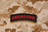CRUSADER Tab Morale Patch Velcro - Black & Red