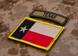 Texas State Flag & Multicam Texas Tab Patch Set