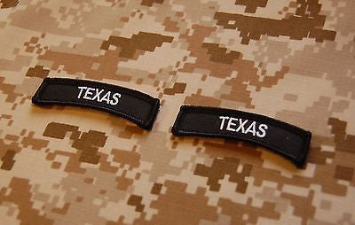Texas State Tab Patch Set - Black & White